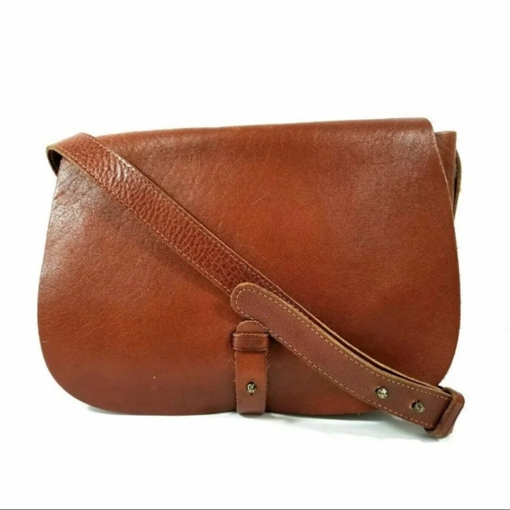 Vintage Brown Leather Shoulder Bag